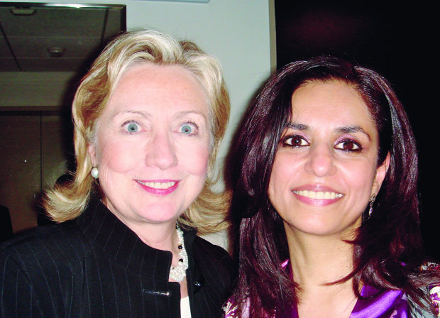 With Hillary Clinton