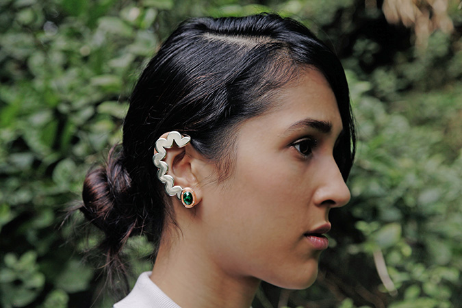 An earcuff by Zohra Rahman