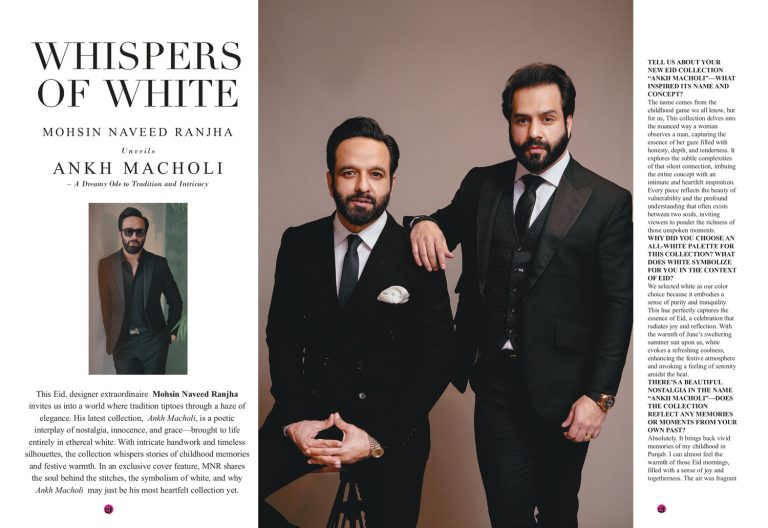 WHISPERS OF WHITE Mohsin Naveed Ranjha Unveils Ankh Macholi – A Dreamy Ode to Tradition and Intricacy