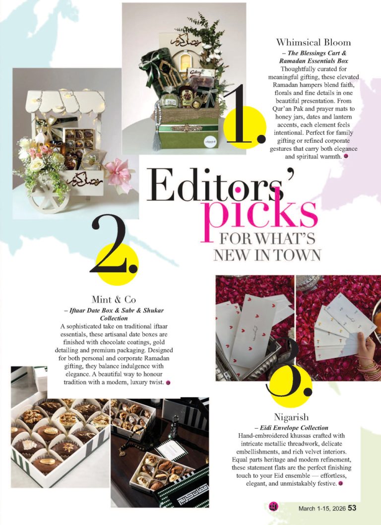 EDITORS’ PICK For what’s new in town EDITORS' PICK For what's new in town