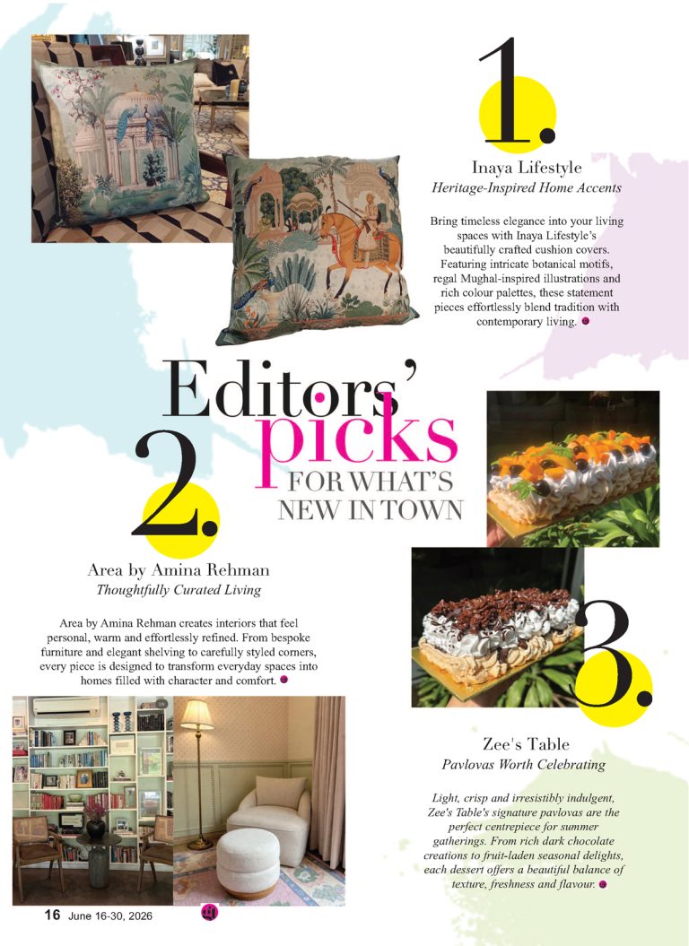 EDITORS’ PICK For what’s new in town