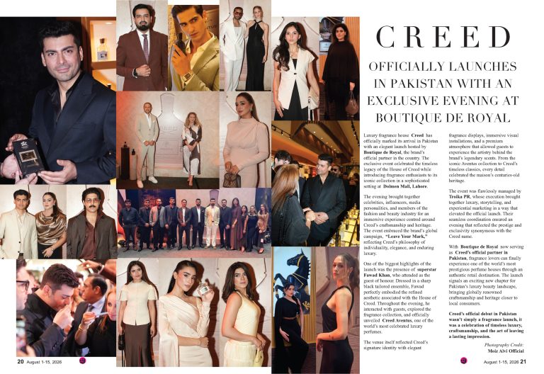 CREED Officially Launches in Pakistan with an Exclusive Evening at Boutique de Royal CREED Boutique de Royal