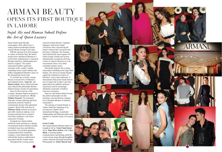 ARMANI BEAUTY Sajal Aly and Hamza Sohail Define the Art of Quiet Luxury